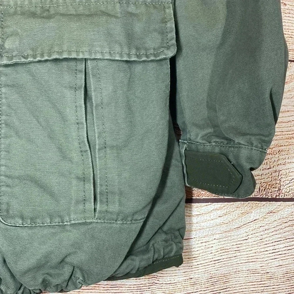 Zara Woman Denim Utility Jacket Green Black XS - Picture 4 of 6